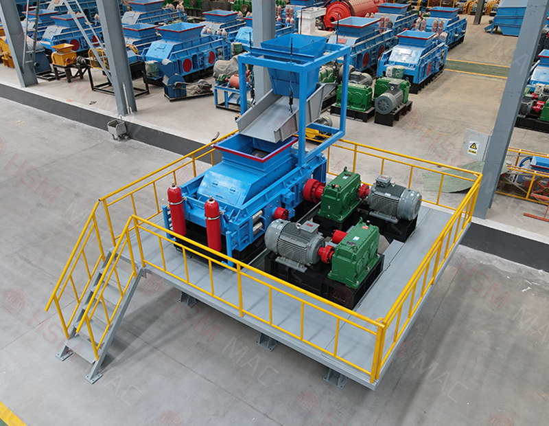 液壓對(duì)輥制砂機(jī)專破鐵礦石/銅礦/錳礦/金礦，細(xì)碎效率提升